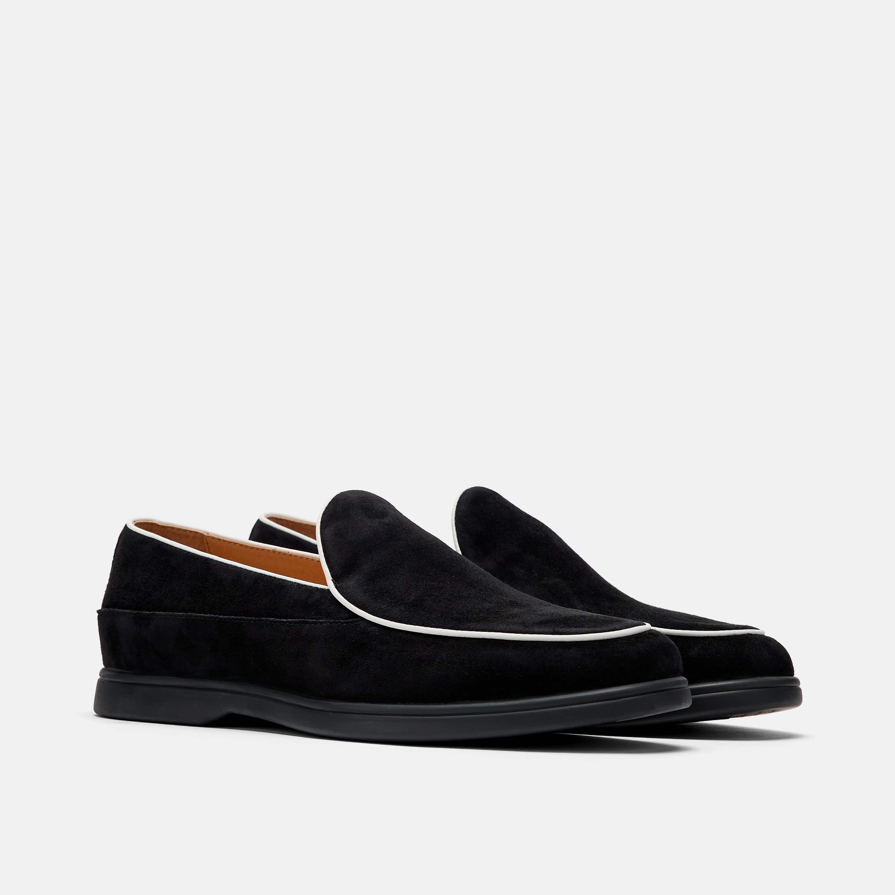 Alessandro Black Suede Venetian Loafers - Image 2