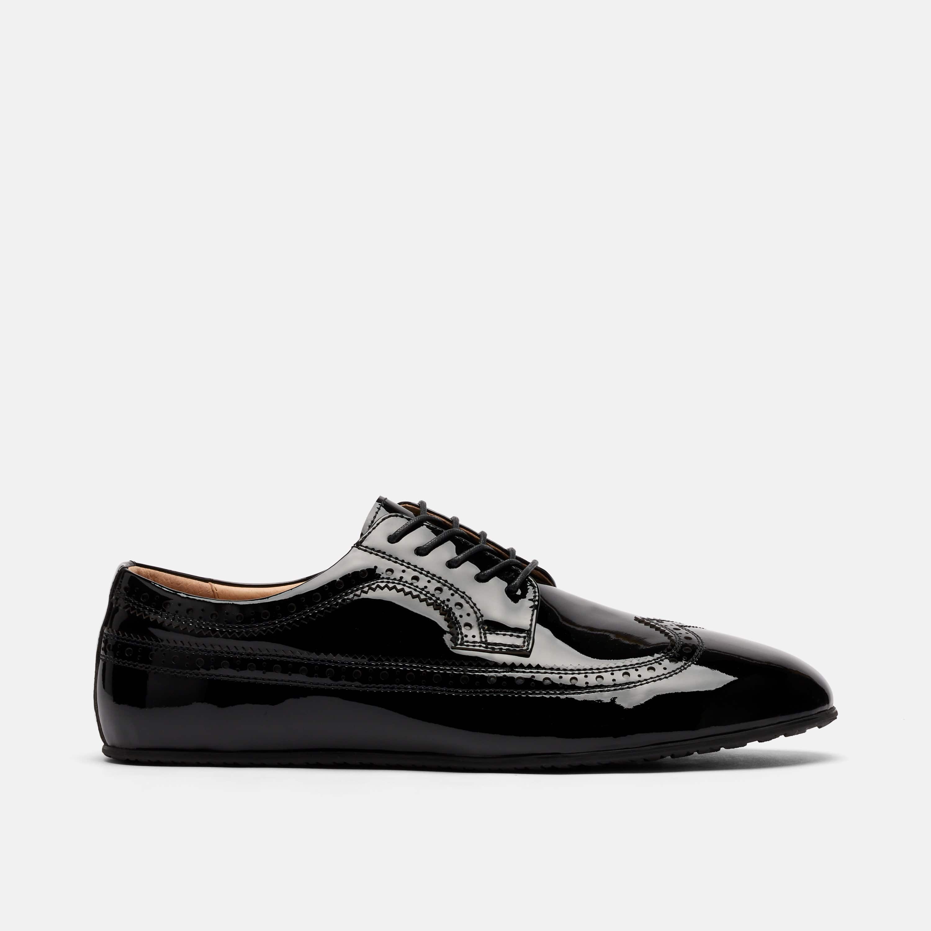 Alexander Black Patent Leather Ballerina Longwing Sneakers