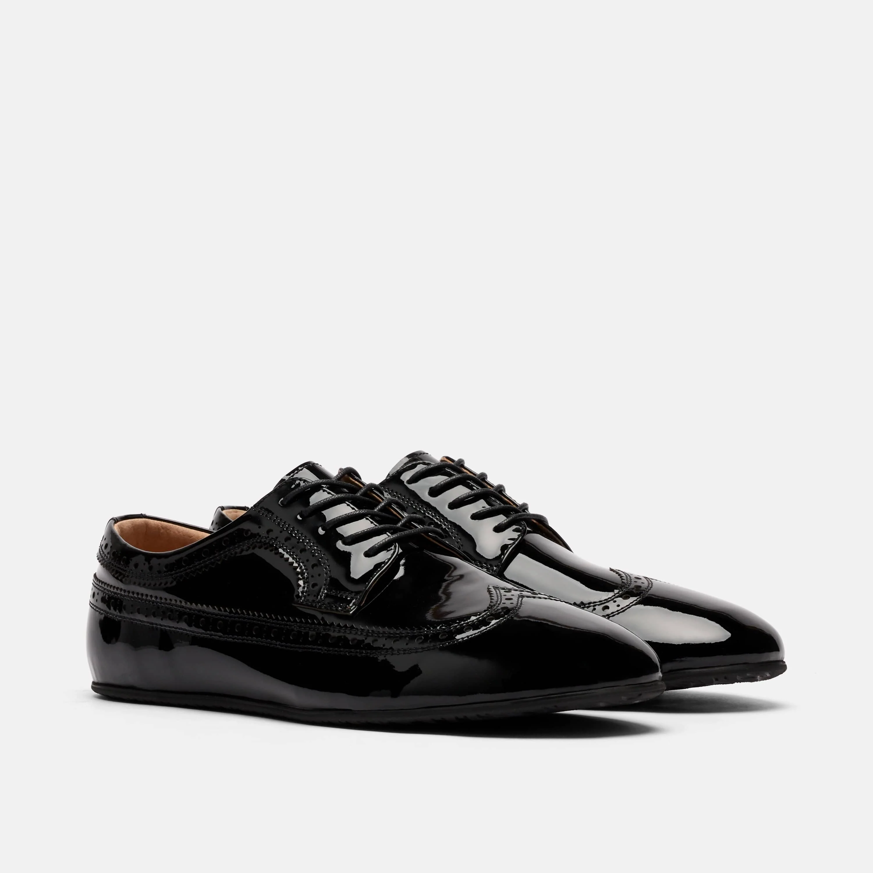 Alexander Black Patent Leather Ballerina Longwing Sneakers - Image 2