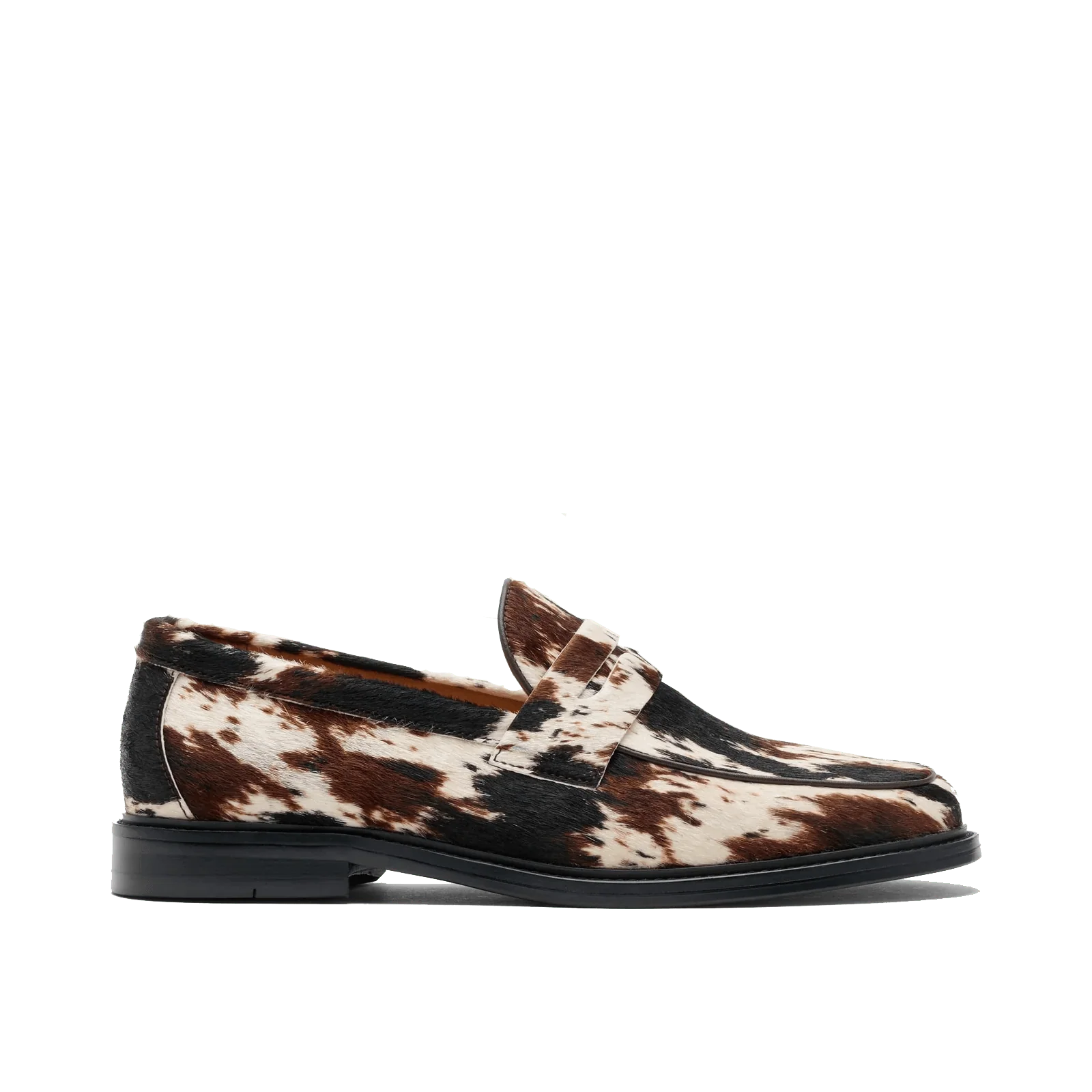 Calum Dark Horse Pony Hair Penny Loafers
