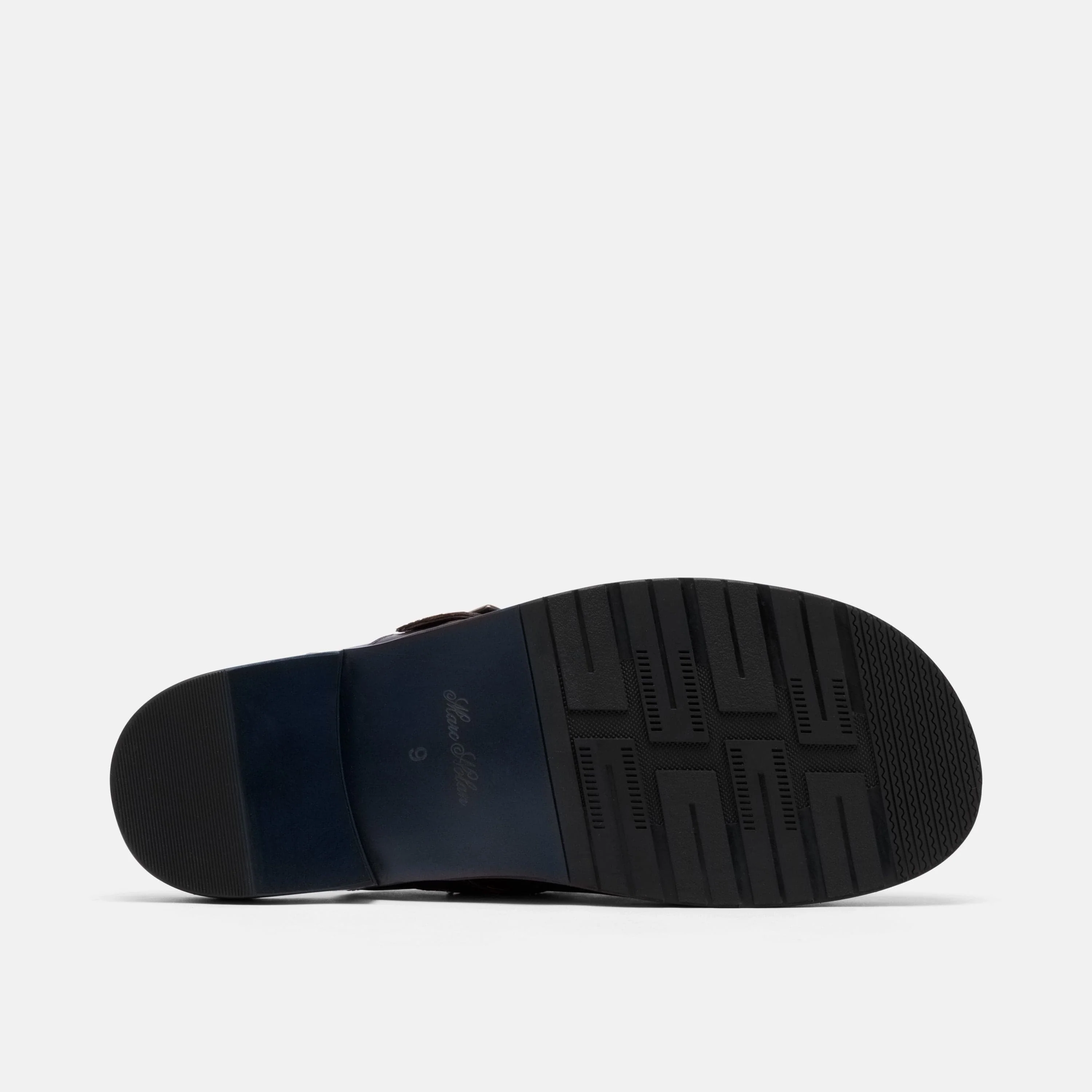 Diego Brown Distressed Leather Strap Mules - Image 6