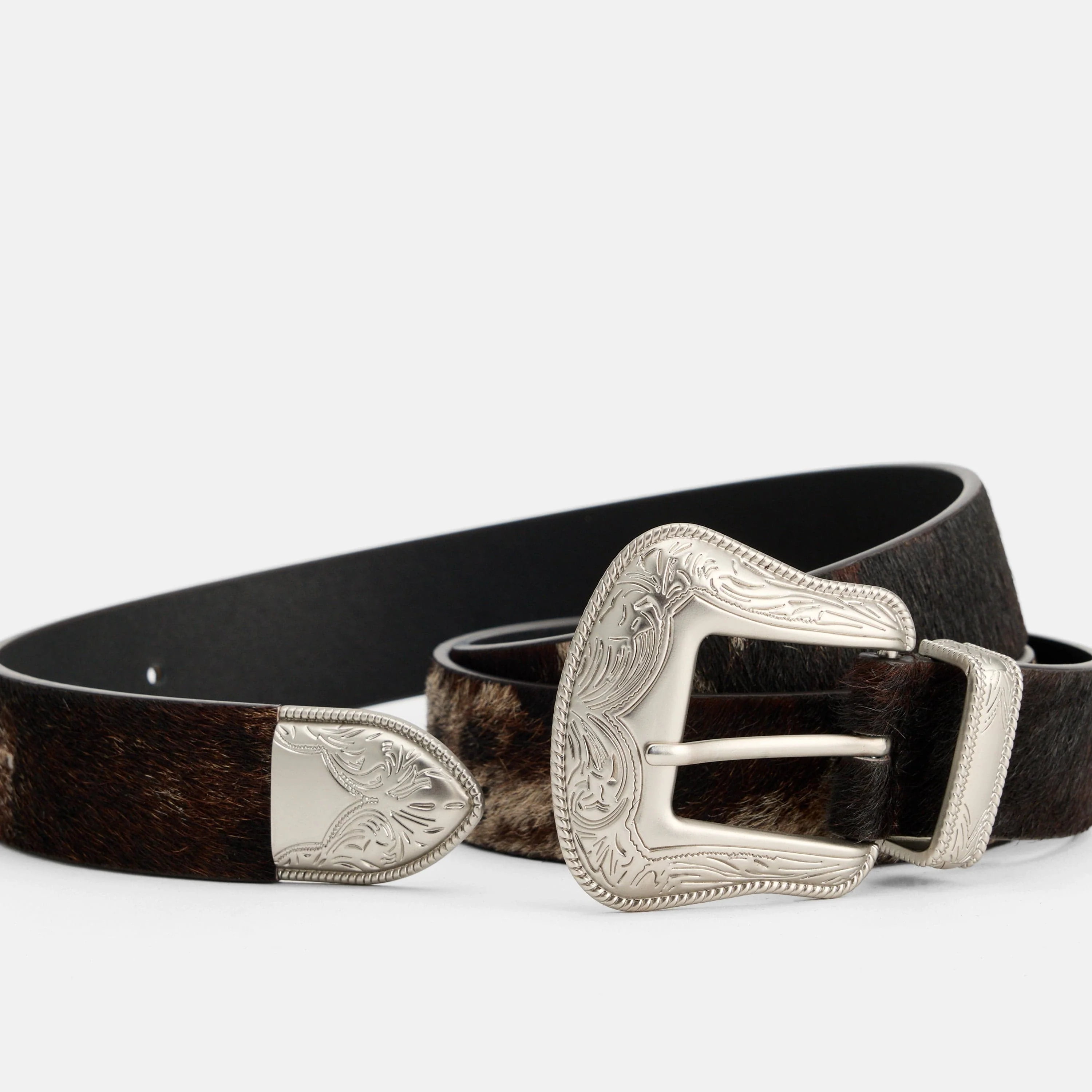 Marc Nolan Western Leather Belt - Dark Horse - Image 2