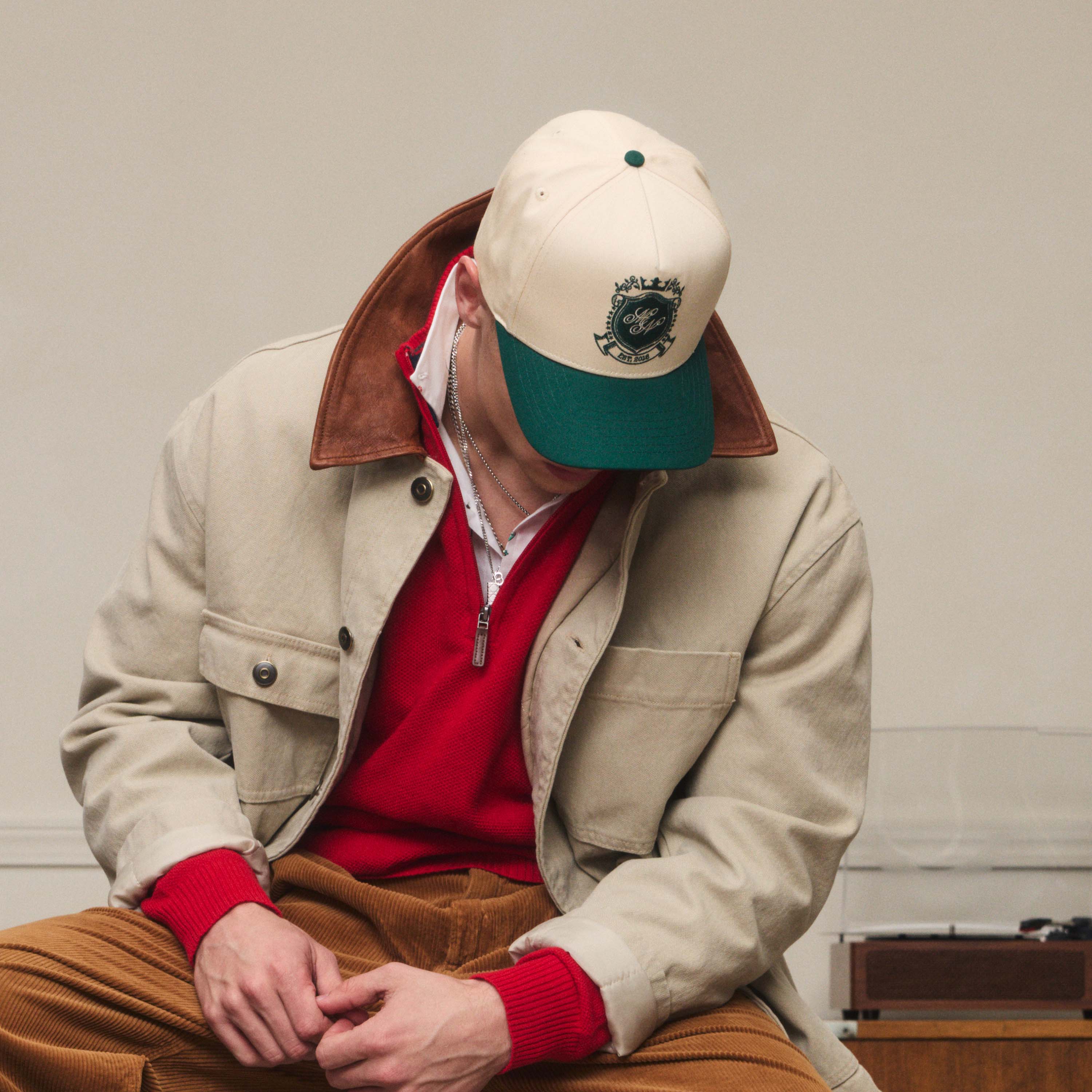 Marc Nolan Crest Logo Hat - Cream - Image 4