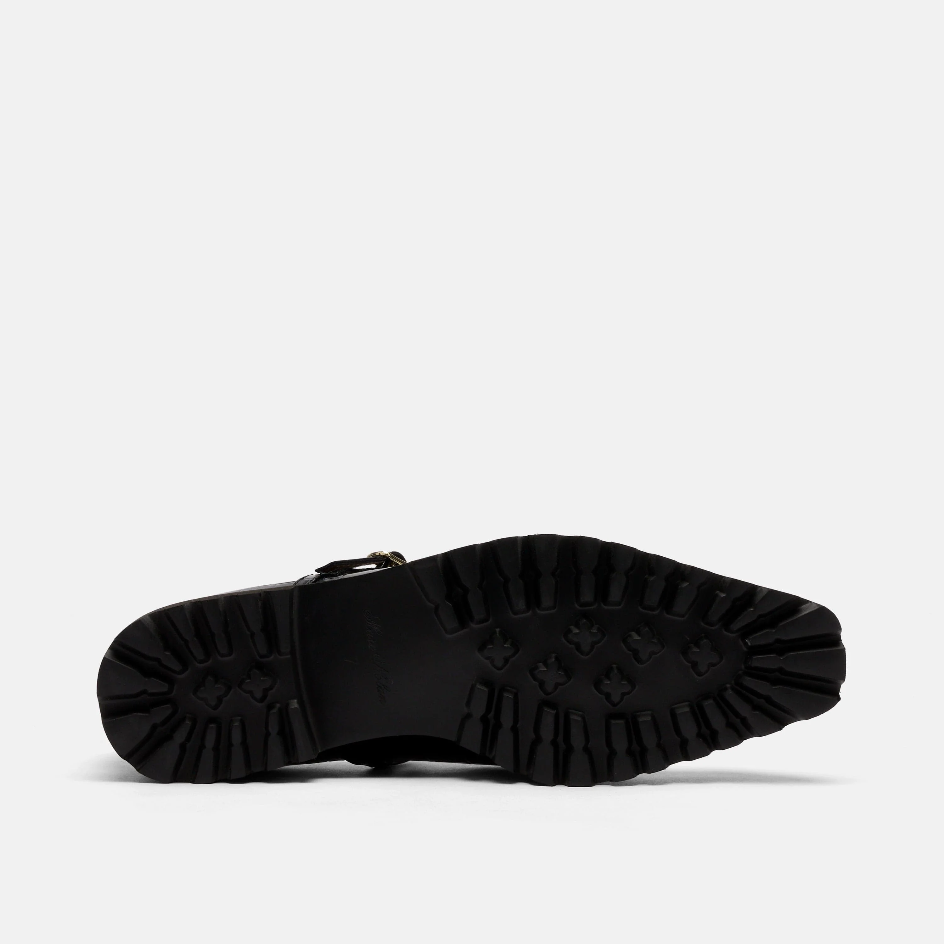 Roxie Black Croc Leather Lug Mary Janes - Image 6