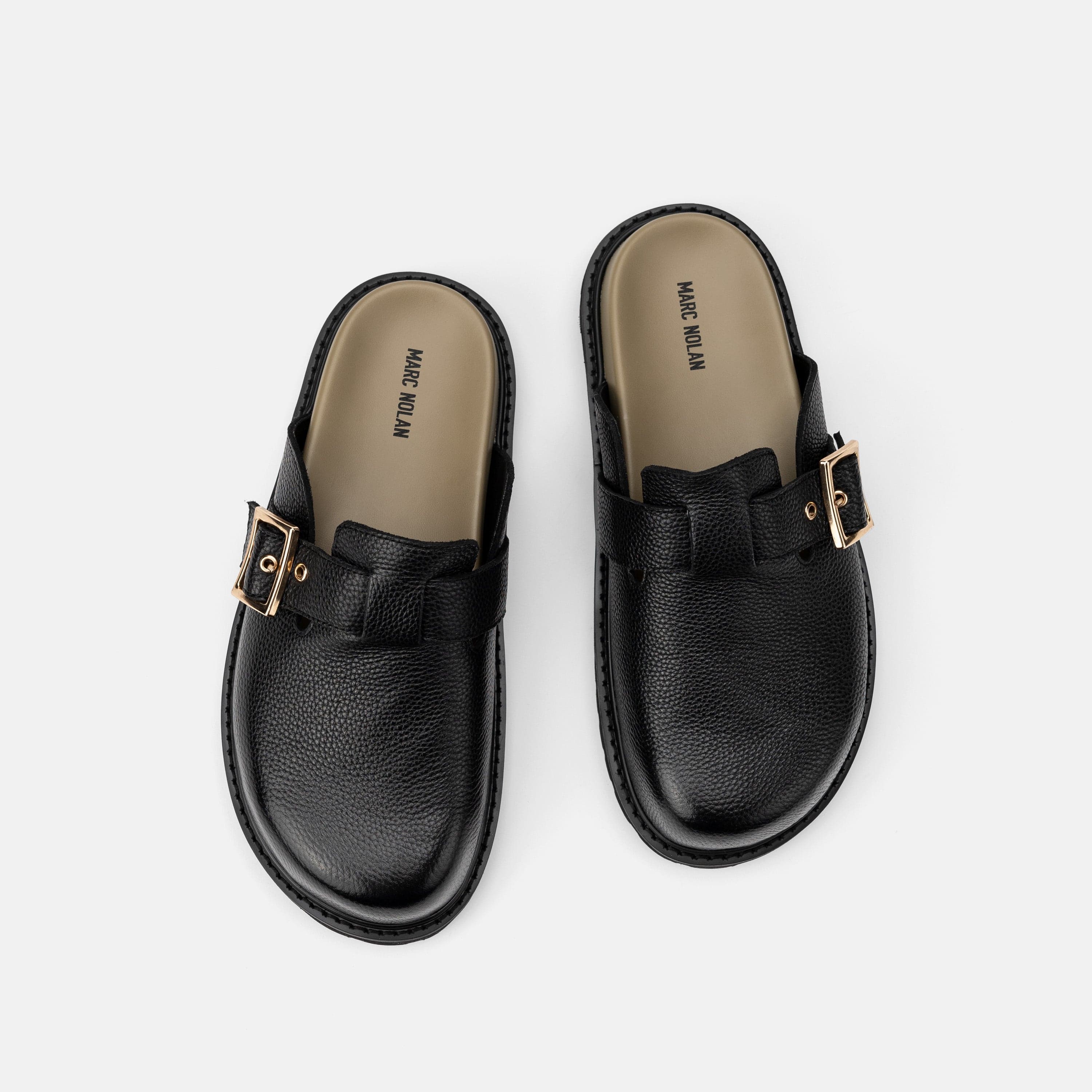 Shiloh Black Leather Clogs - Image 5